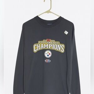 Steelers Reebok 2005 AFC Champs Tee L | Super Bowl XL | Long Sleeve | NWT #NFL